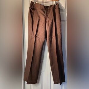 NWT. Women’s Merona 100% Linen Chocolate Brown Pants